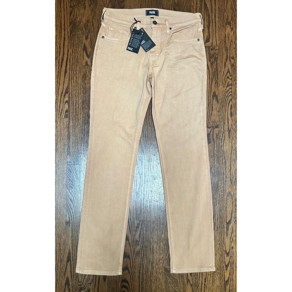 Paige Federal Slim Straight Jeans Vintage Peach Fuzz 31 NEW READ